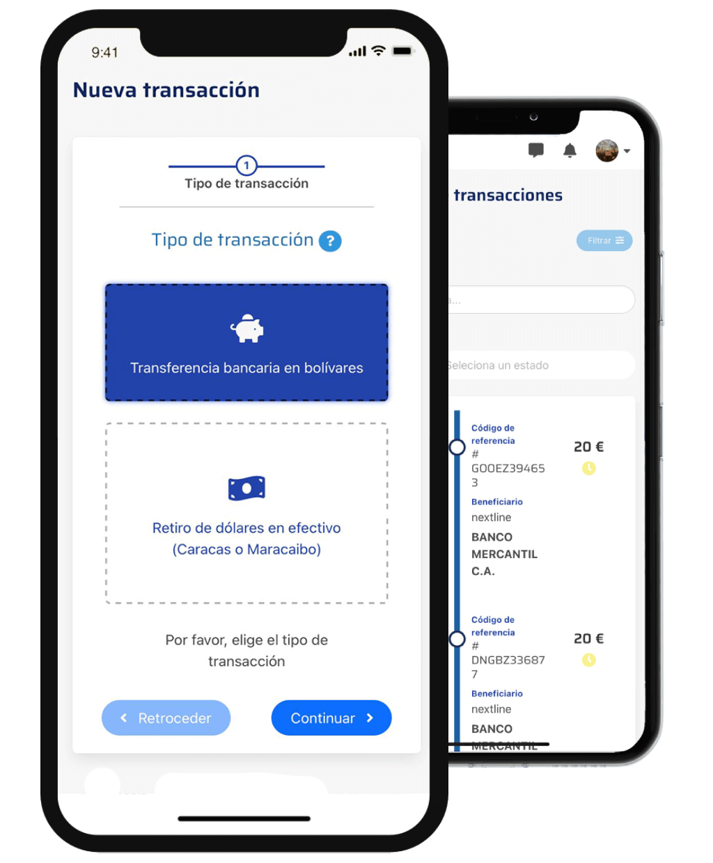App móvil Cambia tus euros - Envío de remesas